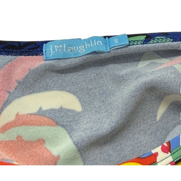 J. McLaughlin Wavesong Catalina Cloth Top Tropical Coral Ocean Colorful Size S - Picture 5 of 8